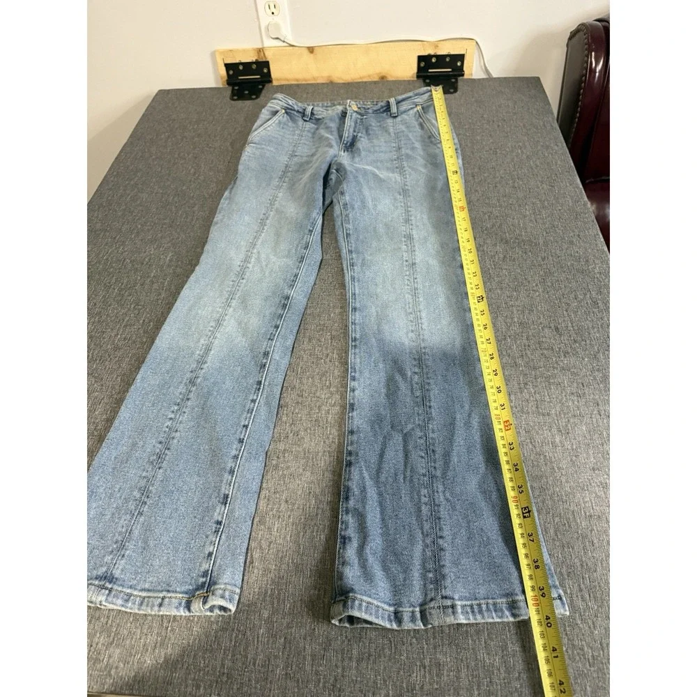 Michael Kors Women's Bootcut Light Wash Blue Denim Jeans Stretch Mid Rise Sz 6